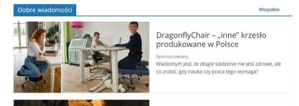 Artykuł o krześle profilaktycznym Dragonfly
